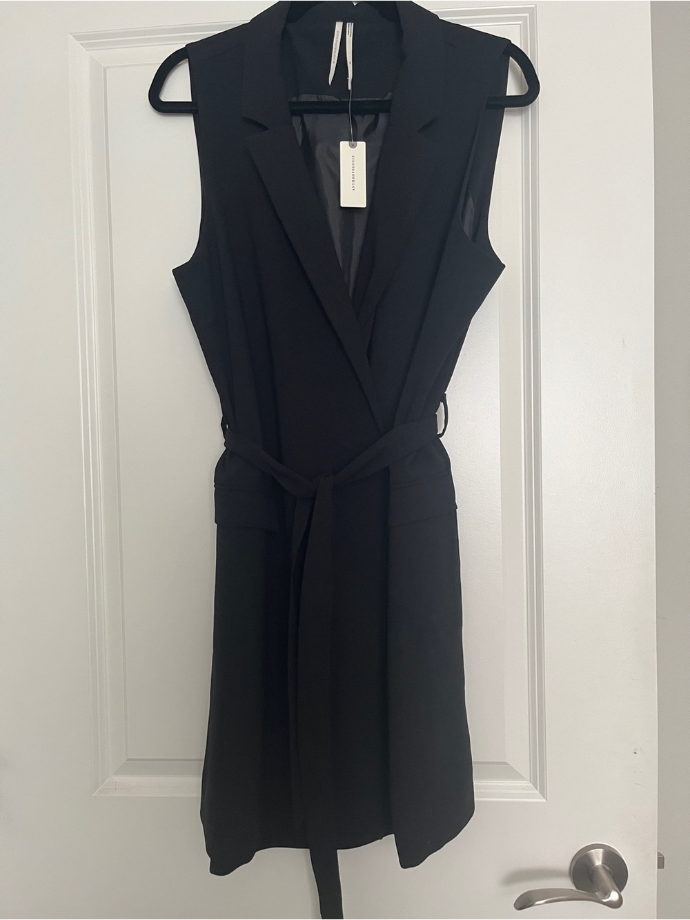 By Anthropologie Sleeveless Vest Mini Belted Dress